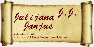 Julijana Janjuš vizit kartica